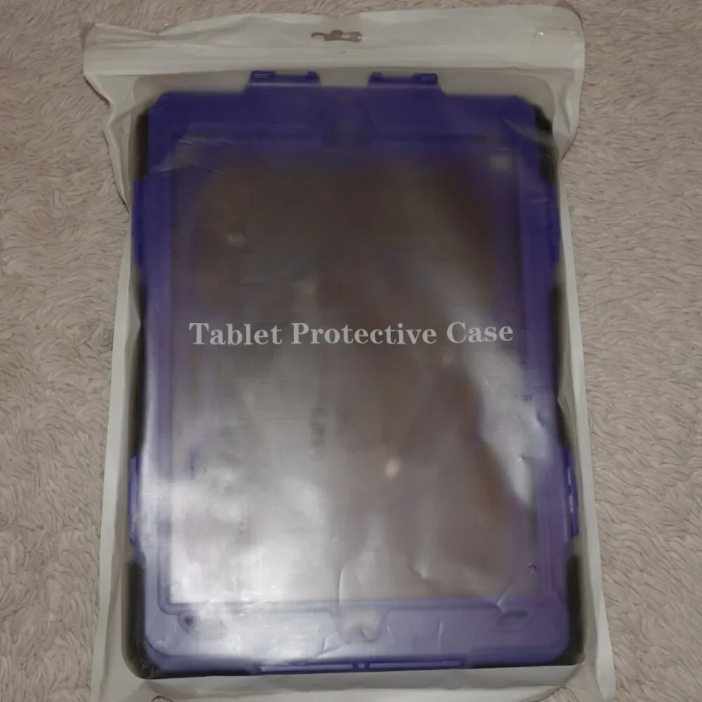 Shockproof iPad Case, Screen Protector, Pencil Holder, 360° Rotating Hand Stand